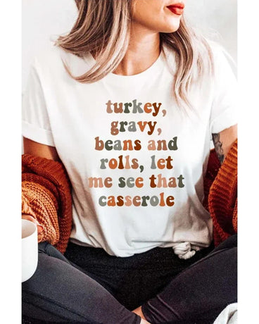Azura Exchange Thanksgiving Slogan Graphic Tee - L