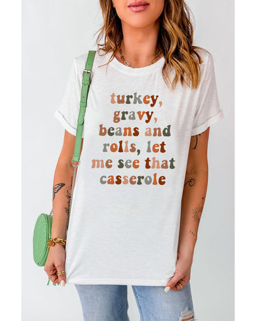 Azura Exchange Thanksgiving Slogan Graphic Tee - L
