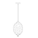 Moravian Glass Oval Pendant Light - Copper
