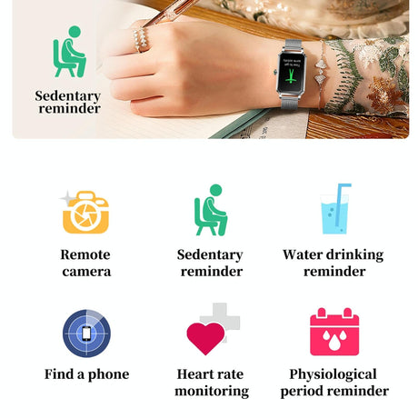 1.13 Inch Women's Smart Watch With Colour Screen & Health Tracking