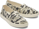 TOMS Womens Casual Canvas Slip On Sneakers Shoes Espadrilles Flats - Army Camo Camouflage - US 9