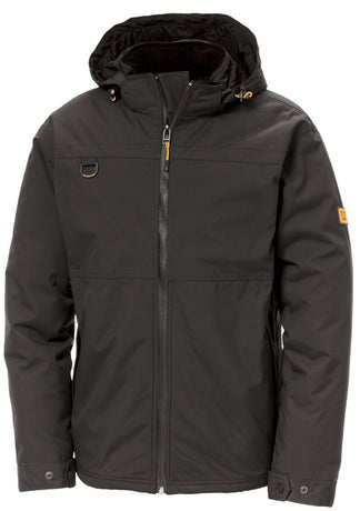 Caterpillar Mens Waterproof Zip Jacket w Hood Chinook CAT Winter Ski - Black - 3XL