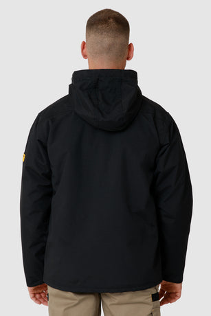 Caterpillar Mens Waterproof Zip Jacket w Hood Chinook CAT Winter Ski - Black - 3XL
