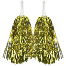 Yellow Metallic Cheerleading Pom Poms – Set of 12 with Easy-Grip Handles Australia Day