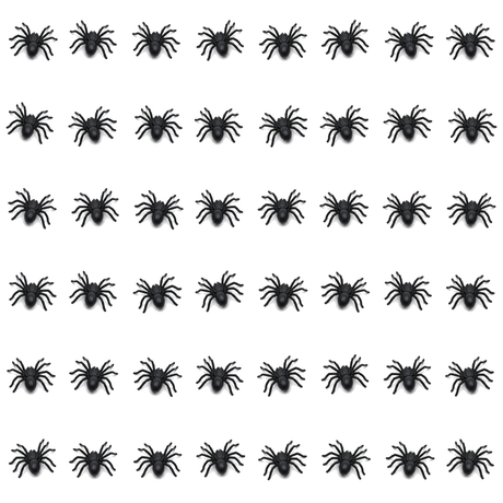 48x MINI FAKE SPIDERS Trick Halloween Scary Arachnids Joke Prank Small Gag Toy Bug