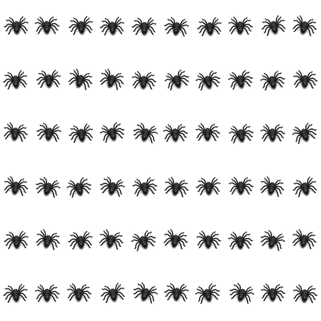 60x MINI FAKE SPIDERS Trick Halloween Scary Arachnids Joke Prank Small Gag Toy Bug