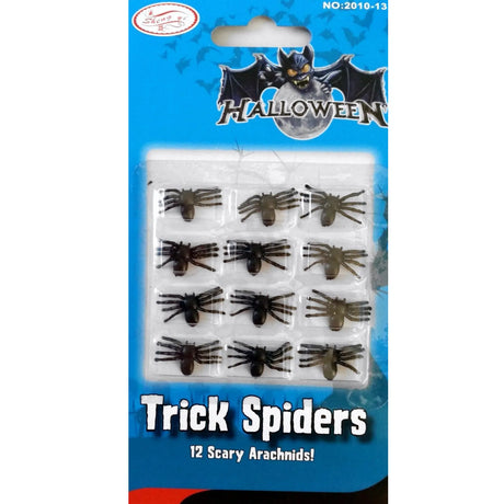 60x MINI FAKE SPIDERS Trick Halloween Scary Arachnids Joke Prank Small Gag Toy Bug