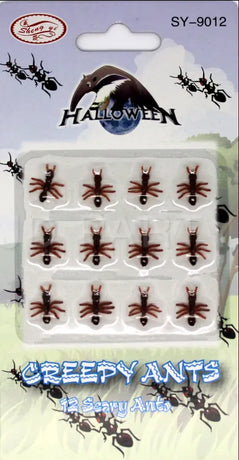 60x MINI FAKE ANTS Trick Halloween Scary Creepy Joke Prank Small Gag Toy Bug