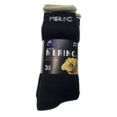 3 Pairs MERINO WOOL SOCKS Mens Heavy Duty Premium Thick Work Socks Cushion - Red - 11-14