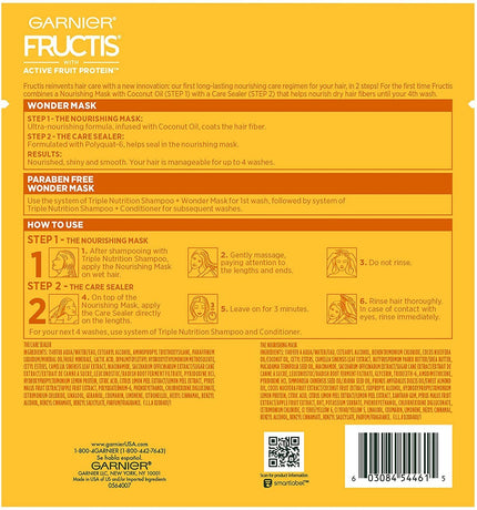 Garnier Fructis 15m L X2 Wonder Mask 2 Steps Nourishing Mask + Care Sealer