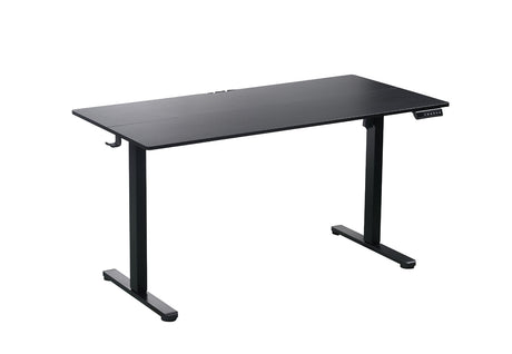 Ergonomic Kids Study Chair & Adjustable Electric Standing Desk Set – Blue Chair & Black Desk