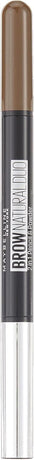 Maybelline New York Natural Eye Brow Duo 2 in 1 Pencil & Powder - Deep Brown