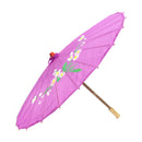 6x PARASOL UMBRELLA Chinese Japanese Bamboo Flower Pattern 80cm Large BULK - Assorted Colour Pack