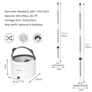 Premium Microfiber Round Mop Bucket Set w/ Clean & Dirty Water Separation 360 Degree - White
