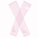 Dents Womens Long Tulle Flock Dot Fingerless Mittens Gloves - Pink