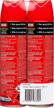 1 Pack of 2 300g Mortein Fast Knockdown Multi Insect Killer Surface Spray