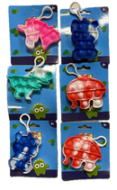 Push Bubble Pop It Fidget Keyring Squeeze Toy Sensory Silicone Stress Reliever