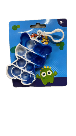 Push Bubble Pop It Fidget Keyring Squeeze Toy Sensory Silicone Stress Reliever