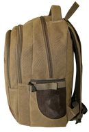 FIB Washed Canvas Backpack Bag in Khaki