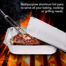 240x Aluminium Disposable Foil Food Container Trays Pans w/ Lids Covers Bulk  24cm*18cm*6cm