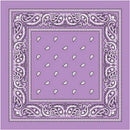 BANDANA Paisley 100% COTTON Head Wrap Durag Bandanna Summer Biker Scarf Mask - Lilac