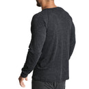 Mens Merino Wool Blend Long Sleeve Thermal Top Underwear Thermals Base Layer - Black