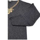 Ladies Merino Wool Blend Long Sleeve Thermal Spencer Top Thermals Underwear - Black - 10-12