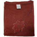 Ladies Merino Wool Blend Long Sleeve Thermal Spencer Top Thermals Underwear - Burgundy - 10-12