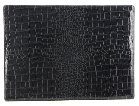 de Burg 4 Piece Table Place Mat Set Placemat with Croc Pattern - Blue