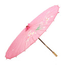 12x PARASOL UMBRELLA Chinese Japanese Bamboo Flower Pattern 80cm Large BULK - Assorted Colour Pack