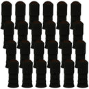 24x Womens Leg Warmers Disco Winter Knit Dance Party Crochet Legging Socks Costume - Black