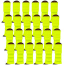 24x Womens Leg Warmers Disco Winter Knit Dance Party Crochet Legging Socks Costume - Fluro Yellow