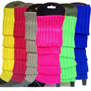 6x Womens Leg Warmers Disco Winter Knit Dance Party Crochet Legging Socks Costume - Assorted Pack