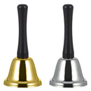 SANTA BELL Jingle Claus Wooden Handle Bells Rattles Christmas Xmas - Gold