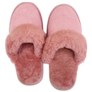 100% Sheepskin Moccasin Slippers Winter Genuine Scuffs Slip On Mens Womens - Pink (with fur) - 9