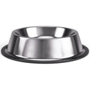 Non Slip Stainless Steel Dog Bowl Pet Cat Water Food Feeder Portable Puppy Dish - Medium (300ml)