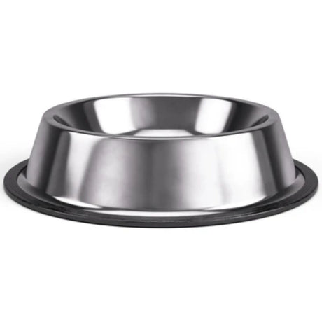 Non Slip Stainless Steel Dog Bowl Pet Cat Water Food Feeder Portable Puppy Dish - Medium (300ml)