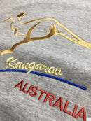 Adult Australian Kangaroo T Shirt Australia Day 100% Cotton Souvenir Tee Top - Grey - L