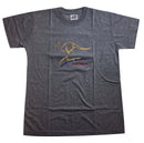 Adult Australian Kangaroo T Shirt Australia Day 100% Cotton Souvenir Tee Top - Grey - XL
