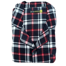 Mens Plus Size Flannelette Pyjamas 100% Cotton PJs Set Top Pants in Red Check - 6XL