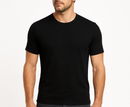 Mens 100% Pure Merino Wool Crew Neck Short Sleeve Top T Shirt Thermal Underwear - Black - Large (100cm)