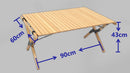 2 Chairs & 1 Table Set Bamboo Camping Folding Portable Outdoor Picnic Travel BBQ