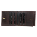 Pierre Cardin Mens Leather Tri Fold Wallet w/ RFID Protection - Brown