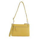 Pierre Cardin Womens Crossbody/Clutch Leather Bag in Yellow