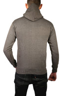 Mens 100% Cotton Fleece Hoodie Jumper Pullover Sweater Warm Sweatshirt - Charcoal Grey L