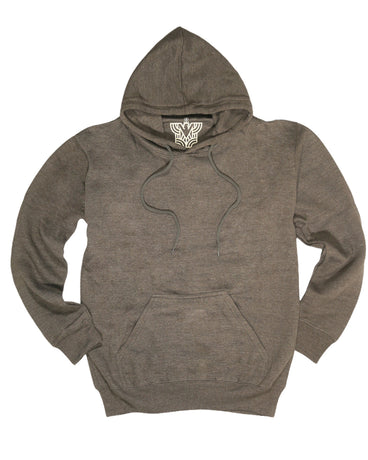 Mens 100% Cotton Fleece Hoodie Jumper Pullover Sweater Warm Sweatshirt - Charcoal Grey L
