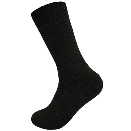 Merino Wool Mens Loose Top Thermal Socks Diabetic Comfort Circulation - 1 Pair - Grey - 2-8
