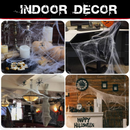 6x HALLOWEEN STRETCHABLE SPIDER WEBS Spooky Decoration with Spiders Party Decor Ghost