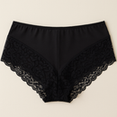 Womens Lace Boyshort Boyleg Full Briefs Underwear Undies in Black - 12