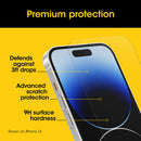 OtterBox Screen Protector Premium Antimicrobial Glass for Apple iPhone 15 Pro Max - 6.7" - Clear